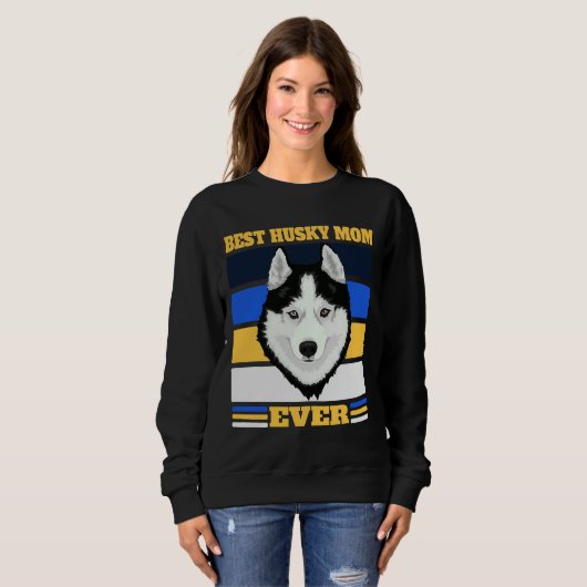 Beste Husky-Mama je 2 Sweatshirt (Vorne ganz)