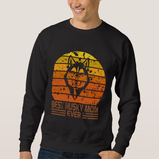 Beste Husky-Mama je Sweatshirt (Vorderseite)