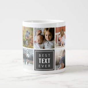 Beste "Ihr Text hier" jemals individuelles Foto Jumbo-Tasse