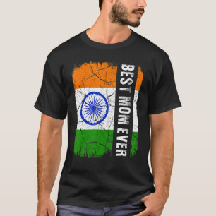 Beste indische Mama je Indien Flaggenfeier Muttert T-Shirt