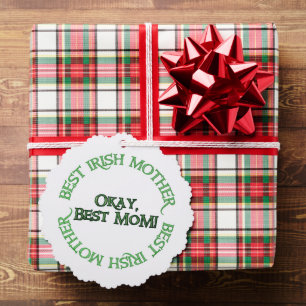 Beste irische Mutter geschuppte Papierdekoration Ornament Karte