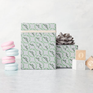 Beste Irische Mutter graues glänzendes Geschenkpap Geschenkpapier