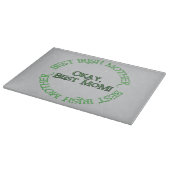 Beste Irische Mutter graues Glas-Schneidbrett Schneidebrett (Ecke)