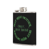 Beste Irish Mother schwarz umhüllte Flasche Flachmann (Links)