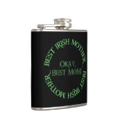 Beste Irish Mother schwarz umhüllte Flasche Flachmann (Rechts)