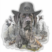 Beste Jagdhunde (APS) Aufkleber (Vorderseite)