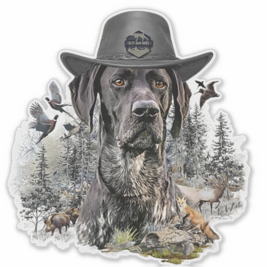 Beste Jagdhunde (APS) Aufkleber (Vorderseite)