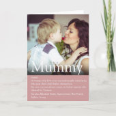 Beste jemals Mutter, Mama, Mutter Definition Foto Karte (Vorderseite)