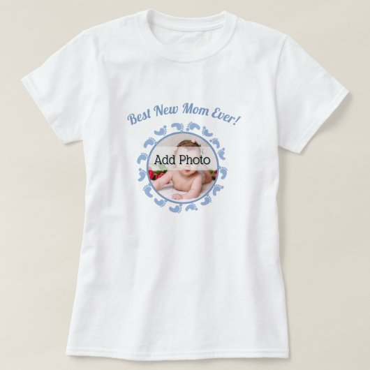 Beste Junge Mutter/Mutter Foto-Kind T-Shirt (Design vorne)