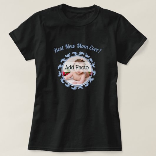 Beste Junge Mutter/Mutter Foto-Kind T-Shirt (Design vorne)