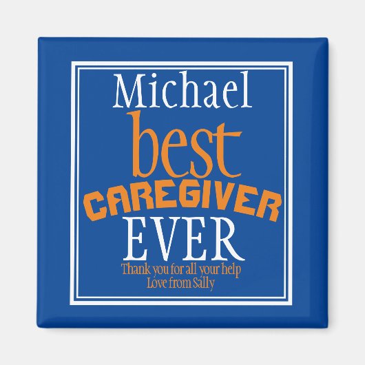 Beste Karriere-Karriere je Typografie Name Blau Magnet (Vorne)