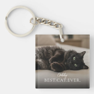Beste Katze Aller Zeiten Name und Foto Ihres Haust Schlüsselanhänger