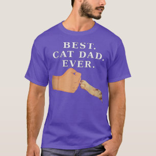 Beste Katze DadVater & Kitty Paw Fist Bump T-Shirt