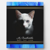 Beste Katze je blaue, Abstrakt benannte Fotovorlag Fotoplatte (Vorderseite)