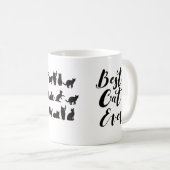 Beste Katze je, Cat Lover Geschenke Kaffeetasse (VorderseiteRechts)