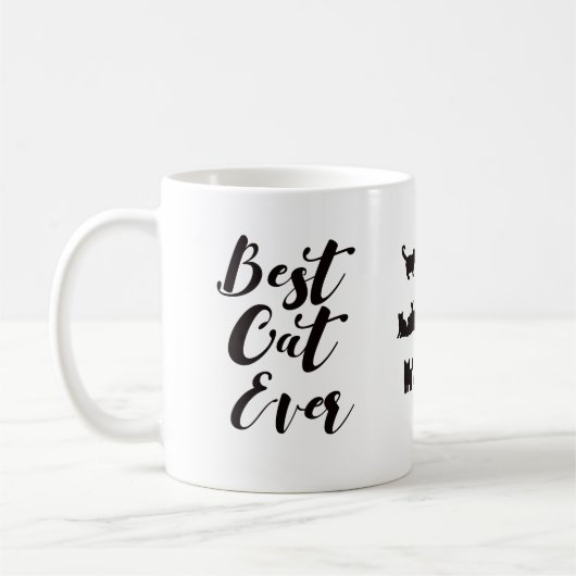 Beste Katze je, Cat Lover Geschenke Kaffeetasse (Links)
