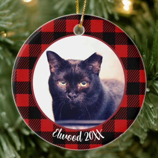 Beste Katze je Individuelle Name Weihnachtsgebäck Keramik Ornament