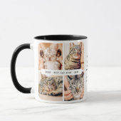 Beste Katze je Tier Memorial Moderne Fotosammlung Tasse (Links)