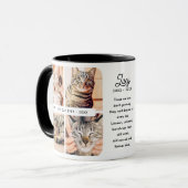 Beste Katze je Tier Memorial Moderne Fotosammlung Tasse (Vorderseite Links)