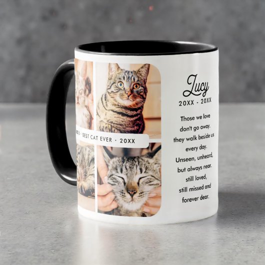 Beste Katze je Tier Memorial Moderne Fotosammlung Tasse