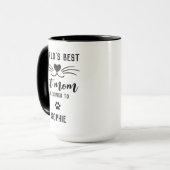 Beste Katze Mama gehört Individuelle Name Cat Love Tasse (Vorderseite Links)