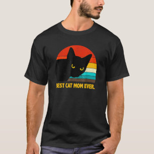 Beste Katze Mama je glückliche Mütter Tag Retro Vi T-Shirt