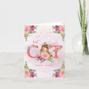 Beste Katze Mama je Kitten Illustration Muttertag  Dankeskarte