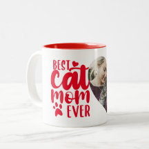 Beste Katze Mama je Niedlich Foto Name Rot