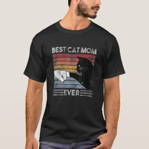 Beste Katze Mama je Retro Cat Mama Katze T-Shirt