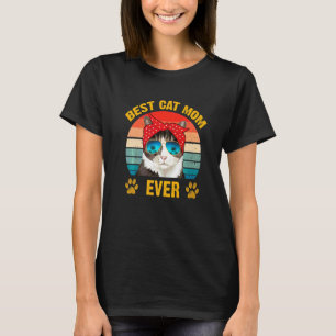 Beste Katze Mama je Retro Katzenkatze Mama Muttert T-Shirt