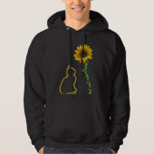 Beste Katze Mama je Sonnenblume Feline Mutter Hoodie (Vorderseite)