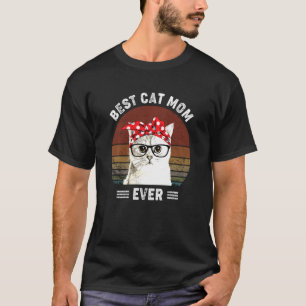 Beste Katze Mama je T Shirt Sonnenbrille Katze Mom