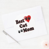 Beste Katze-Mama-Merchandise für Mutter Runder Aufkleber (Umschlag)
