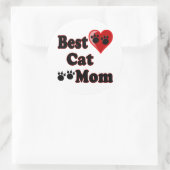 Beste Katze-Mama-Merchandise für Mutter Runder Aufkleber (Tasche)