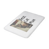 Beste Katze Mama Papa Cat Foto Namensgeschenk Vorl Badematte (Schrägansicht)