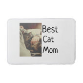 Beste Katze Mama Papa Cat Foto Namensgeschenk Vorl Badematte (Vorderseite)