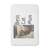 Beste Katze Mama Papa Cat Foto Namensgeschenk Vorl Badematte (Vorderseite Vertikal)