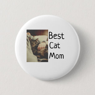 Beste Katze Mama Papa Cat Foto Namensgeschenk Vorl Button