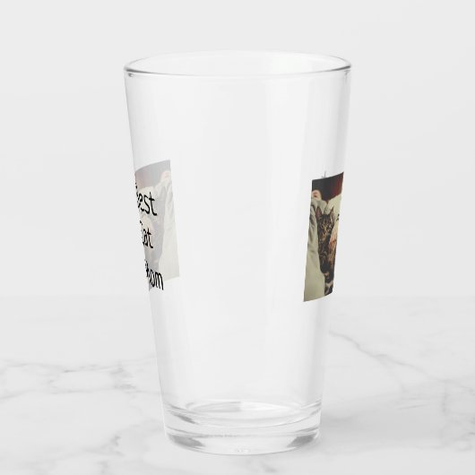 Beste Katze Mama Papa Cat Foto Namensgeschenk Vorl Glas (Links)