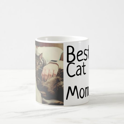 Beste Katze Mama Papa Cat Foto Namensgeschenk Vorl Kaffeetasse (Mittel)