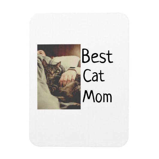Beste Katze Mama Papa Cat Foto Namensgeschenk Vorl Magnet (Vertikal)