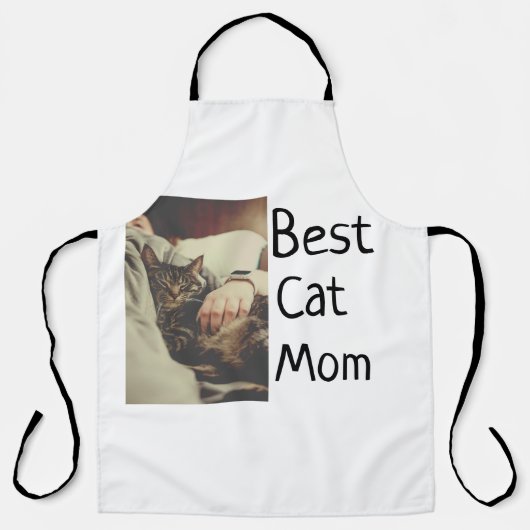 Beste Katze Mama Papa Cat Foto Namensgeschenk Vorl Schürze (Vorderseite)