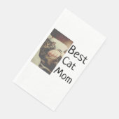 Beste Katze Mama Papa Cat Foto Namensgeschenk Vorl Serviette (Ecke)