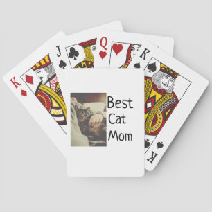 Beste Katze Mama Papa Cat Foto Namensgeschenk Vorl Spielkarten