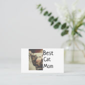 Beste Katze Mama Papa Cat Foto Namensgeschenk Vorl Visitenkarte (Stehend Vorderseite)