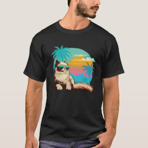 Beste Katze Mama Ragdoll Retro Vintag Mother Kitty T-Shirt