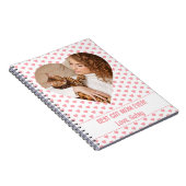 Beste Katze Mama Rosa Herzmuster mit Foto Notizblock (Rechte Seite)