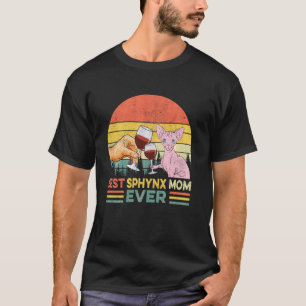 Beste Katze Mama Wein Trinken Frauen Mutter Mutter T-Shirt