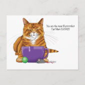 Beste Katze Mum Ever! Postkarte (Vorderseite)