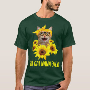 Beste Katze Nana je Grandma Sunflower Kitten Lover T-Shirt